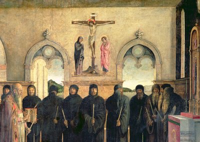 The Funeral of St. Jerome (detail) by Lazzaro Bastiani